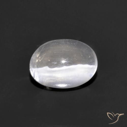 0.75ct Natural Cinza muito claro Sillimanita Olho de Gato, oval, Transparente