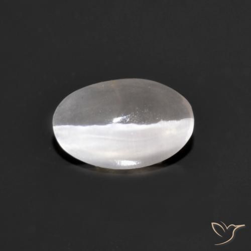 Sillimanita Olho de Gato Cinza muito claro Natural 0.99ct, oval, Transparente