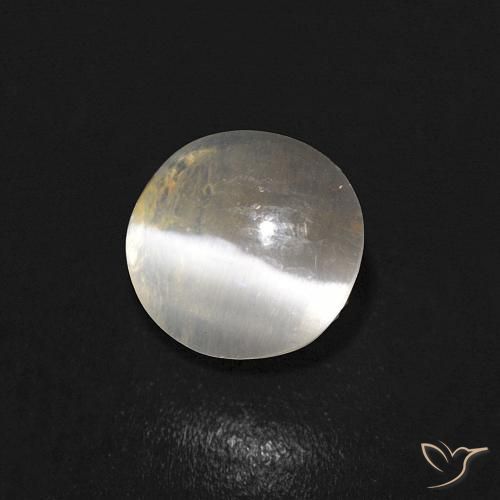 Sillimanita Olho de Gato branco quente Natural 0.99ct, oval, Transparente