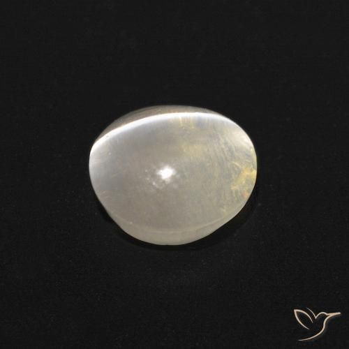 Sillimanita Olho de Gato branco quente Natural 0.99ct, oval, Transparente