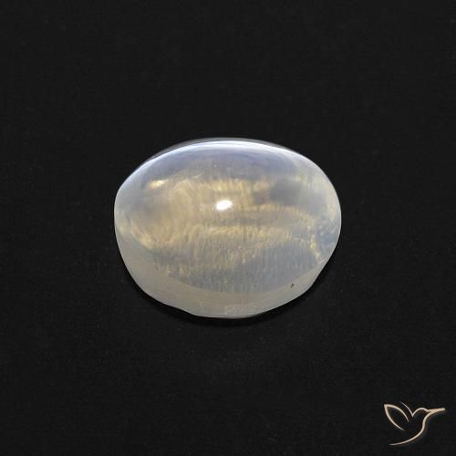 Sillimanita Olho de Gato branco quente Natural 1.08ct, oval, Transparente