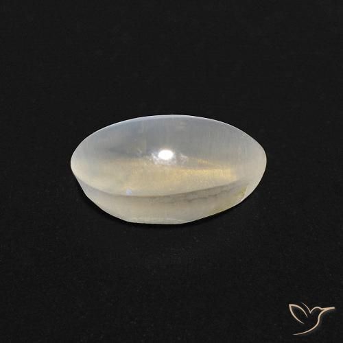 Sillimanita Olho de Gato branco quente Natural 0.84ct, oval, Transparente
