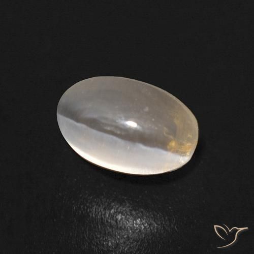 Sillimanita Olho de Gato branco quente Natural 1.10ct, oval, Transparente