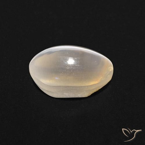 Sillimanita Olho de Gato branco quente Natural 1.10ct, oval, Transparente