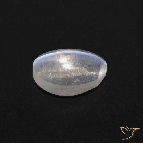 Sillimanita Olho de Gato branco quente Natural 0.85ct, oval, Transparente