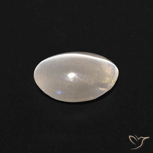 Sillimanita Olho de Gato branco quente Natural 0.68ct, oval, Transparente