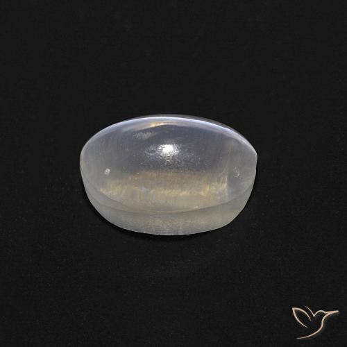 Sillimanita Olho de Gato branco quente Natural 0.86ct, oval, Transparente