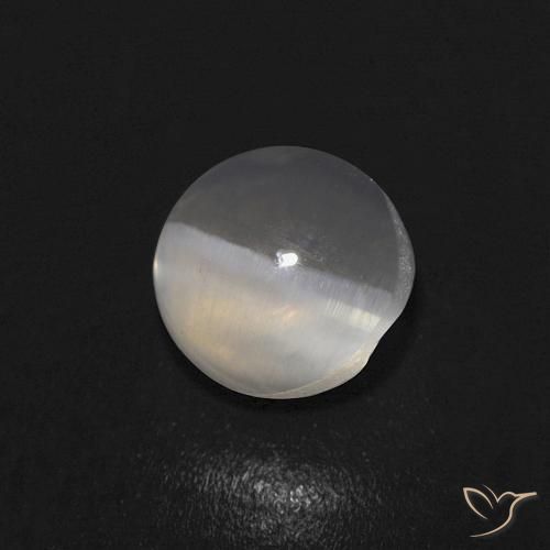 Sillimanita Olho de Gato branco quente Natural 1.08ct, oval, Transparente