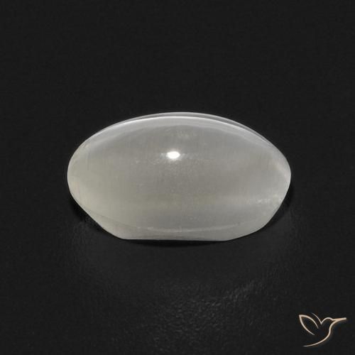 Sillimanita Olho de Gato branco quente Natural 1.12ct, oval, Transparente