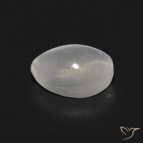 Sillimanita Olho de Gato branco quente Natural 0.87ct, oval, Transparente