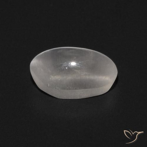 Sillimanita Olho de Gato Branco claro Natural 0.86ct, oval, Transparente