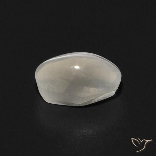 Sillimanita Olho de Gato branco quente Natural 0.89ct, oval, Transparente