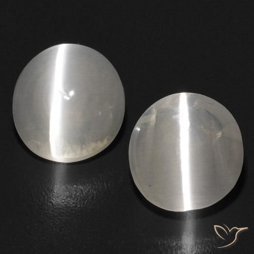 Olho de gato oval silimanita 2,68 quilates, 6,5 x 6,2 mm de Madagascar, Photo A