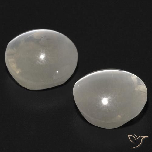 Pedras preciosas de Sillimanita Olho de Gato branco quente natural de 2.68 ct, oval, Transparente