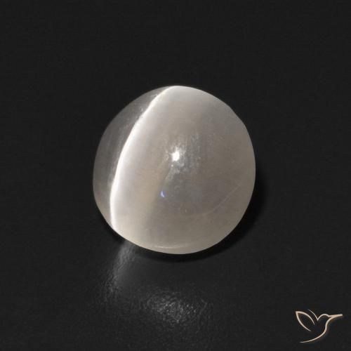 Sillimanita Olho de Gato branco quente Natural 0.90ct, oval, Transparente