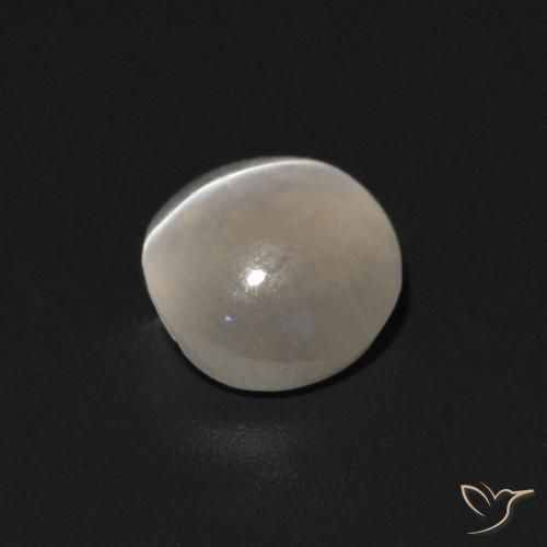 Sillimanita Olho de Gato branco quente Natural 0.90ct, oval, Transparente