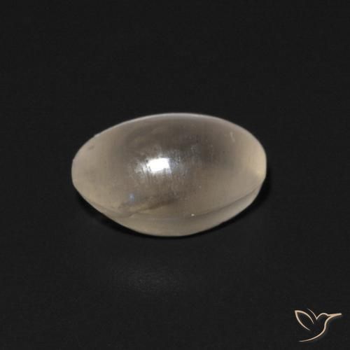 Sillimanita Olho de Gato branco quente Natural 0.81ct, oval, Transparente