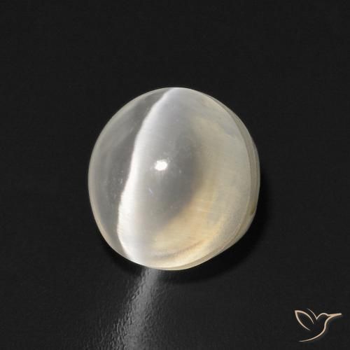 Sillimanita Olho de Gato branco quente Natural 1.58ct, oval, Transparente