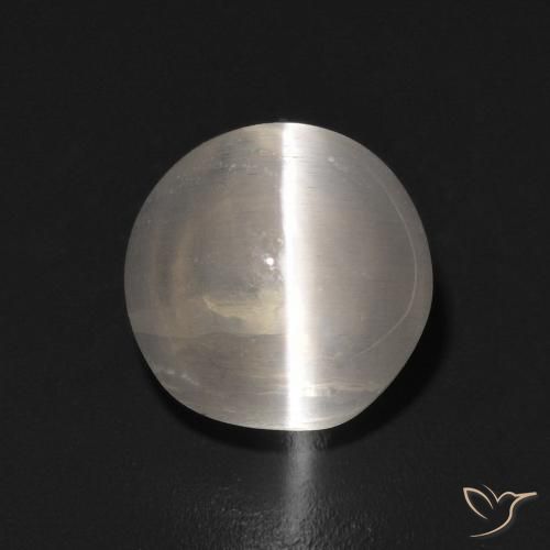1.42ct Natural branco quente Sillimanita Olho de Gato, oval, Transparente