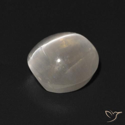Sillimanita Olho de Gato branco quente Natural 1.42ct, oval, Transparente