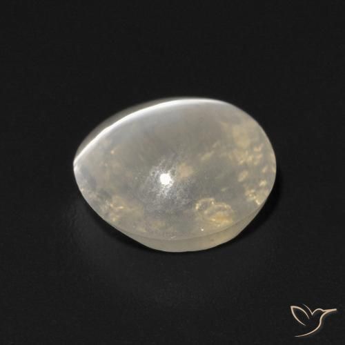 Sillimanita Olho de Gato branco quente Natural 1.17ct, oval, Transparente