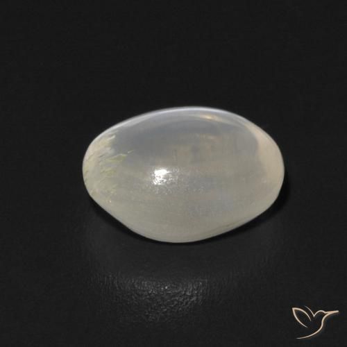 Sillimanita Olho de Gato branco quente Natural 0.97ct, oval, Transparente