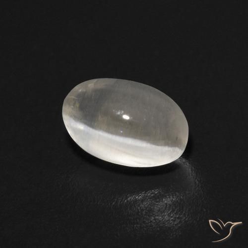 Sillimanita Olho de Gato Cinza muito claro Natural 0.74ct, oval, Transparente