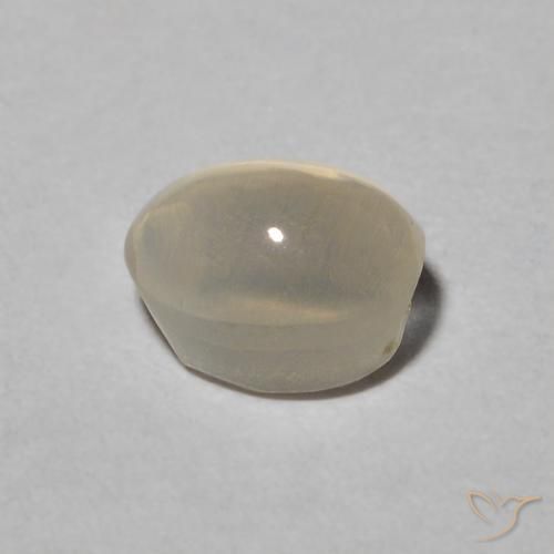 Sillimanita Olho de Gato Cinza claro Natural 1.00ct, oval, Translúcido