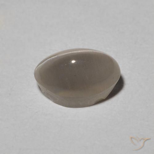 Sillimanita Olho de Gato Warm Grey Natural 0.97ct, oval, Translúcido