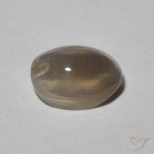 Sillimanita Olho de Gato Cinza claro Natural 0.99ct, oval, Translúcido