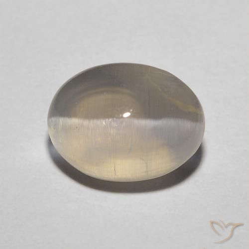1.72ct Natural Luz amarela Sillimanita Olho de Gato, oval, Translúcido
