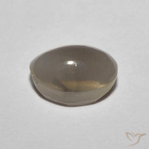 Sillimanita Olho de Gato Castanho amarelo claro Natural 1.32ct, oval, Translúcido