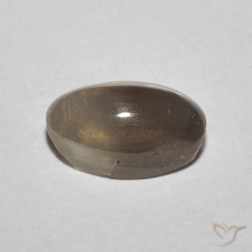 Sillimanita Olho de Gato Espresso Marrom Natural 1.20ct, oval, Translúcido