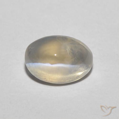 0.85ct Natural Castanho muito claro Sillimanita Olho de Gato, oval, Translúcido