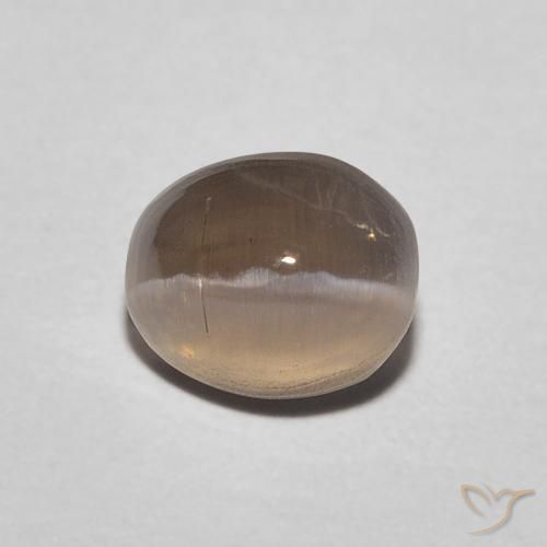 0.89ct Natural Castanho médio Sillimanita Olho de Gato, oval, Translúcido
