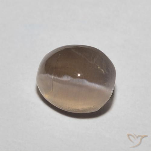 Sillimanita Olho de Gato Castanho médio Natural 0.89ct, oval, Translúcido