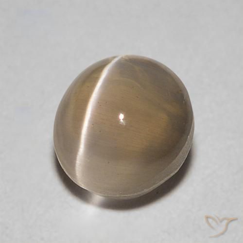 Sillimanita Olho de Gato Castanho médio Natural 0.86ct, oval, Transparente