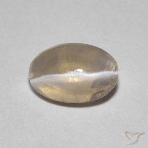 0.89ct Natural Tortilha Clara Marrom Sillimanita Olho de Gato, oval, Transparente