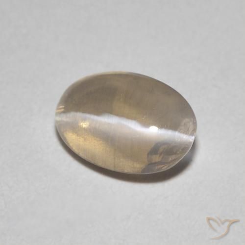 Sillimanita Olho de Gato Tortilha Clara Marrom Natural 0.89ct, oval, Transparente