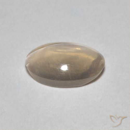 Sillimanita Olho de Gato Tortilha Clara Marrom Natural 0.89ct, oval, Transparente