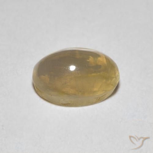 Sillimanita Olho de Gato Castanho muito claro Natural 1.08ct, oval, Transparente