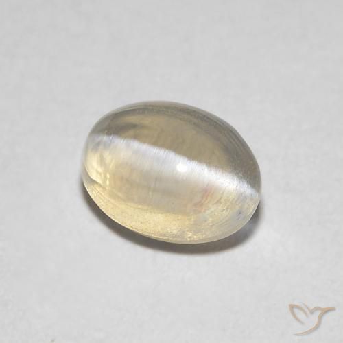 Sillimanita Olho de Gato Castanho muito claro Natural 0.86ct, oval, Transparente