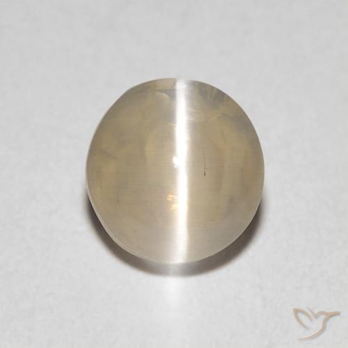 1.04ct Natural Castanho muito claro Sillimanita Olho de Gato, oval, Transparente