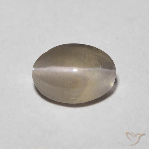 0.92ct Natural Tortilha Clara Marrom Sillimanita Olho de Gato, oval, Transparente