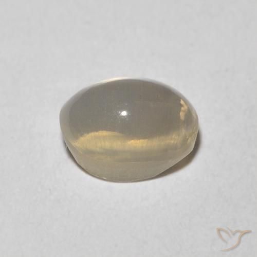 Sillimanita Olho de Gato Cinza muito claro Natural 1.16ct, oval, Transparente