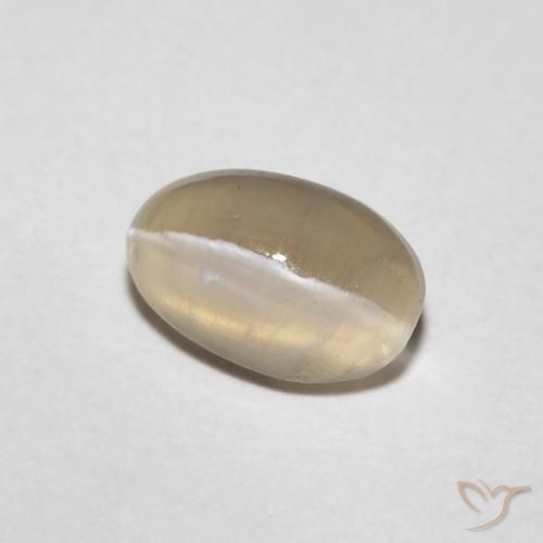Sillimanita Olho de Gato Castanho muito claro Natural 0.97ct, oval, Transparente