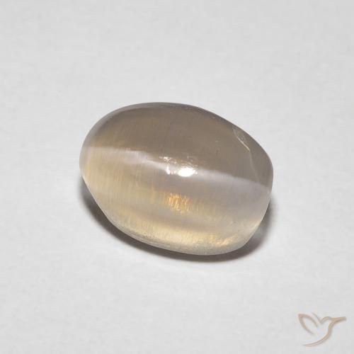 Sillimanita Olho de Gato Castanho médio Natural 1.23ct, oval, Transparente