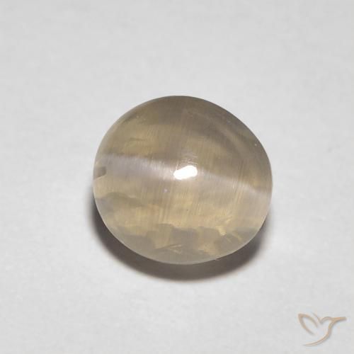 Sillimanita Olho de Gato Castanho muito claro Natural 1.31ct, oval, Transparente