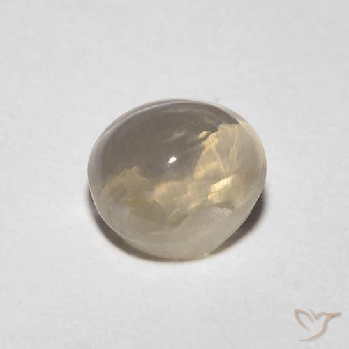 Sillimanita Olho de Gato Castanho muito claro Natural 1.31ct, oval, Transparente