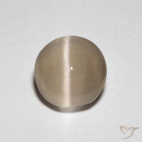 1.39ct Natural Marrom Claro Quente Sillimanita Olho de Gato, oval, Transparente